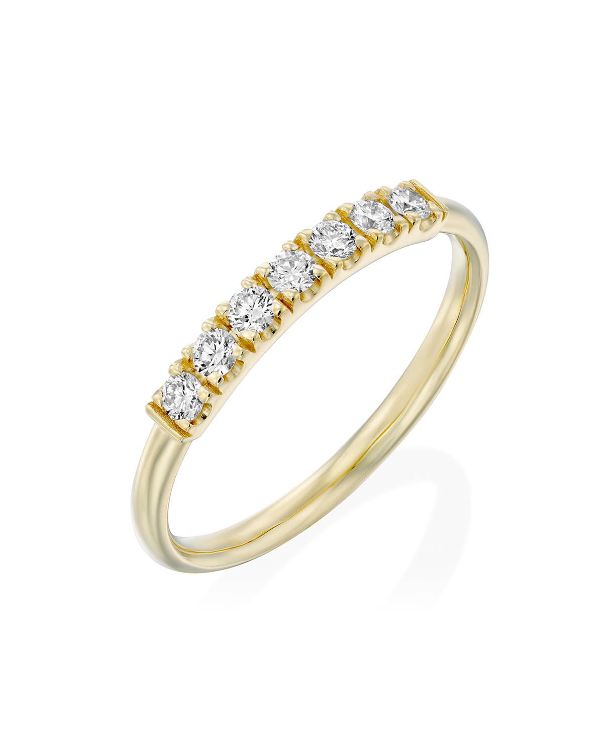 Candy Gold Ring 7 White Diamonds