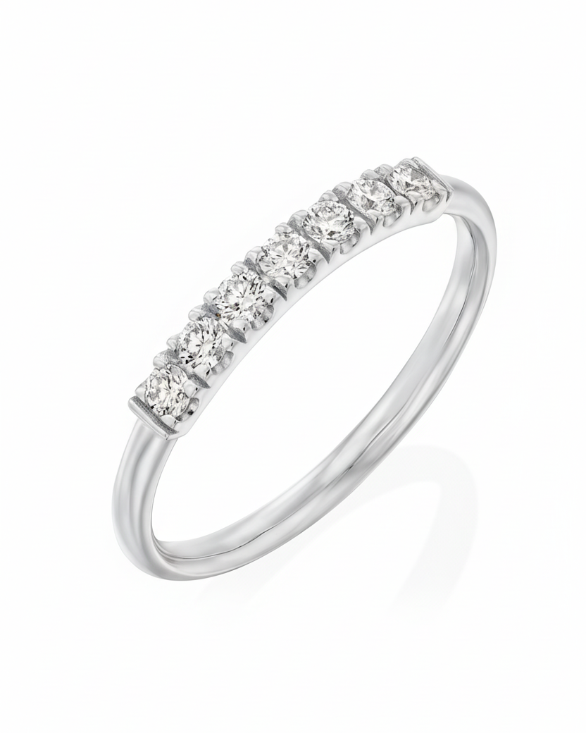 Candy Gold Ring 7 White Diamonds