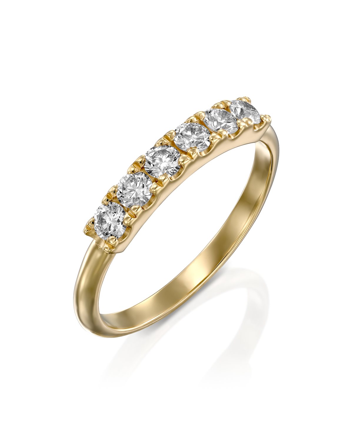 Medium Candy Gold Ring White Diamonds