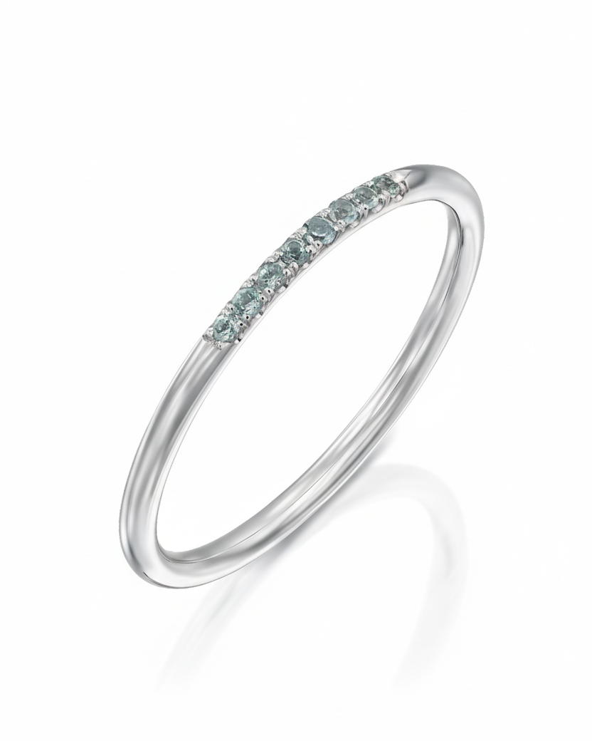 Kelly ring with Blue Topaz - Swiss