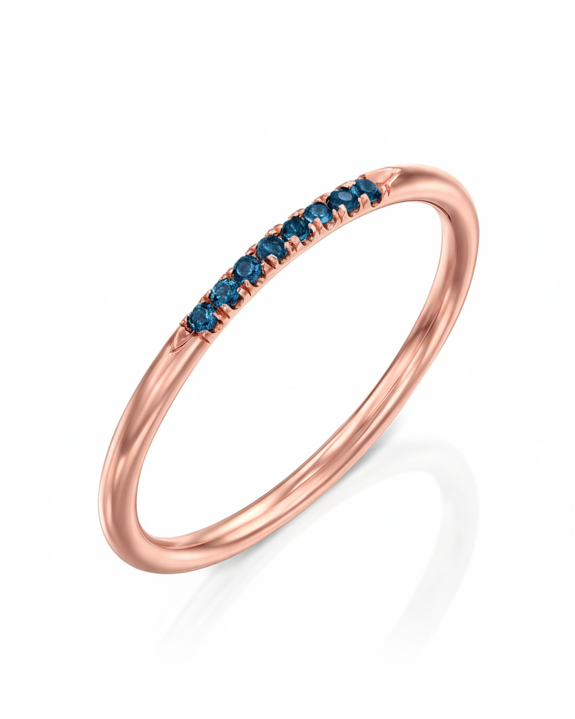 Kelly ring with Blue Topaz - London