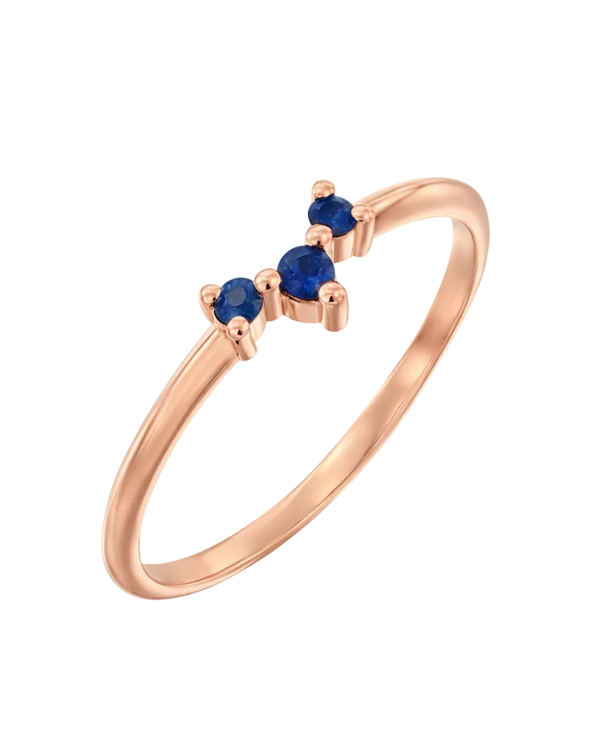 Frida Gold Ring Sapphire