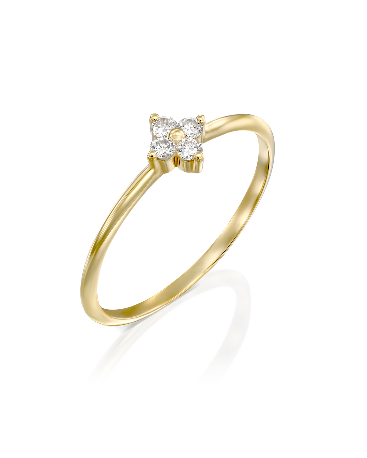Beth Gold Ring With White Diamonds