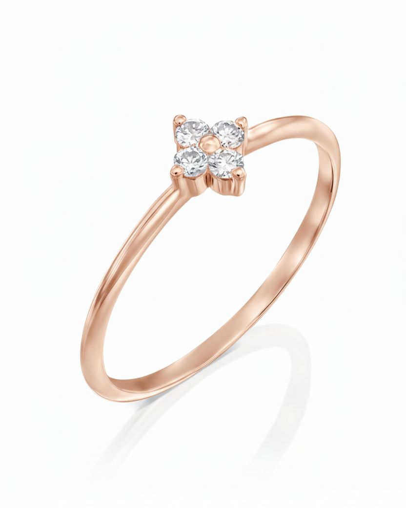 Beth Gold Ring With White Diamonds