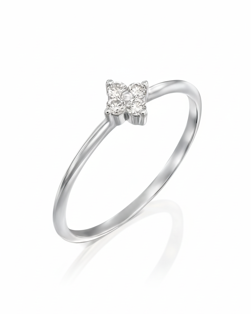 Beth Gold Ring With White Diamonds