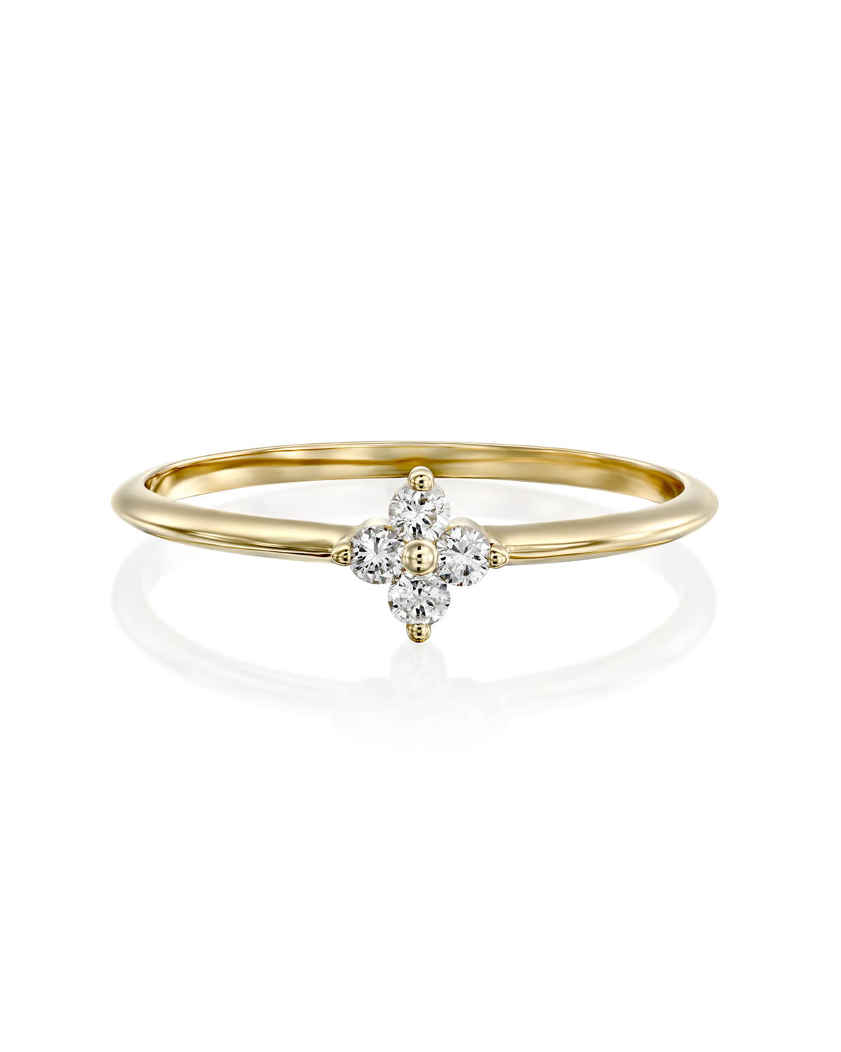 Beth Gold Ring With White Diamonds
