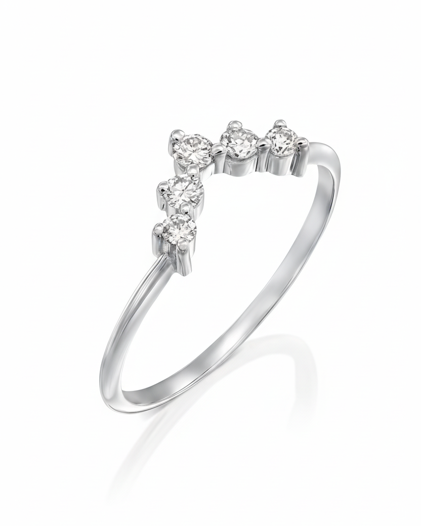 Harmon ring With White Diamonds