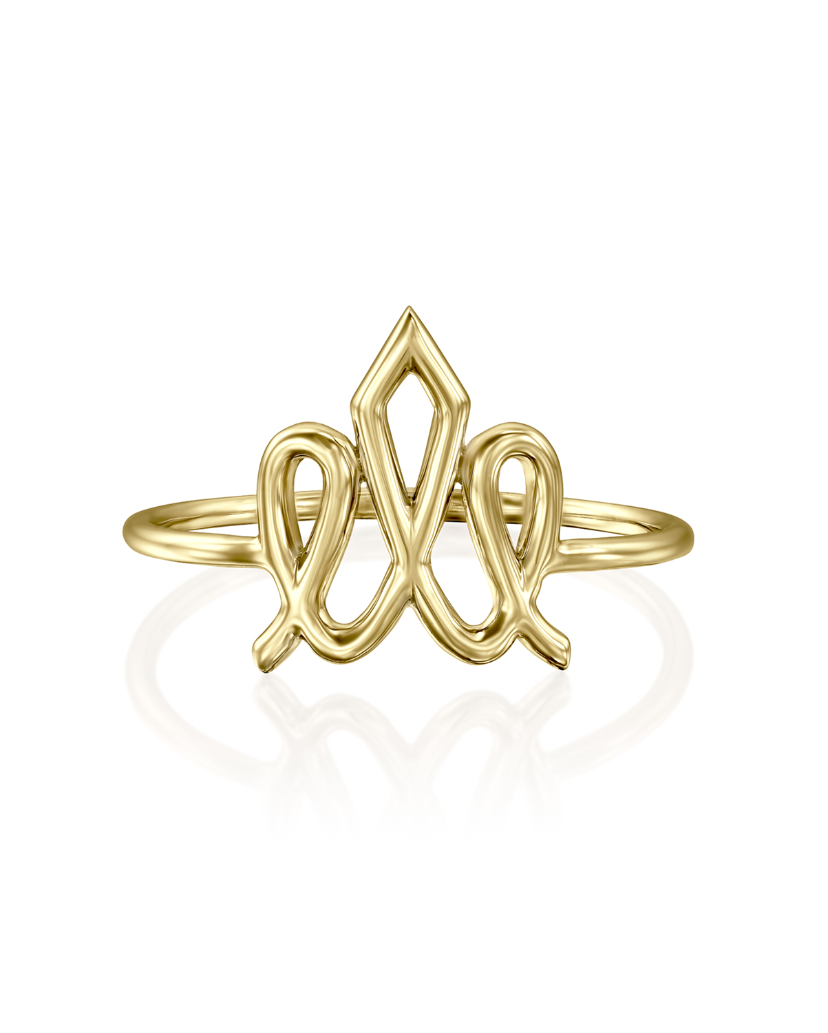 Small Crown Gold Ring
