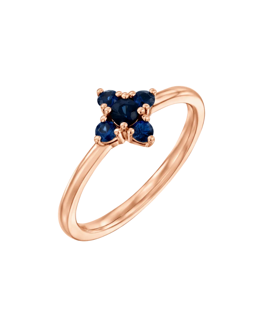 Eliana Ring with Blue Sapphires
