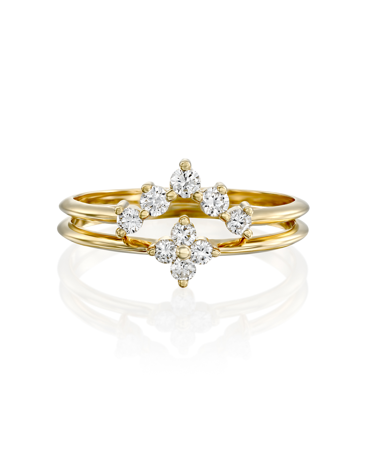 Beth Gold Ring With White Diamonds