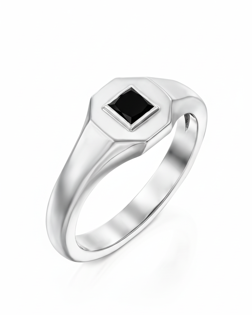 Taylor Gold Ring Black Princess Diamond