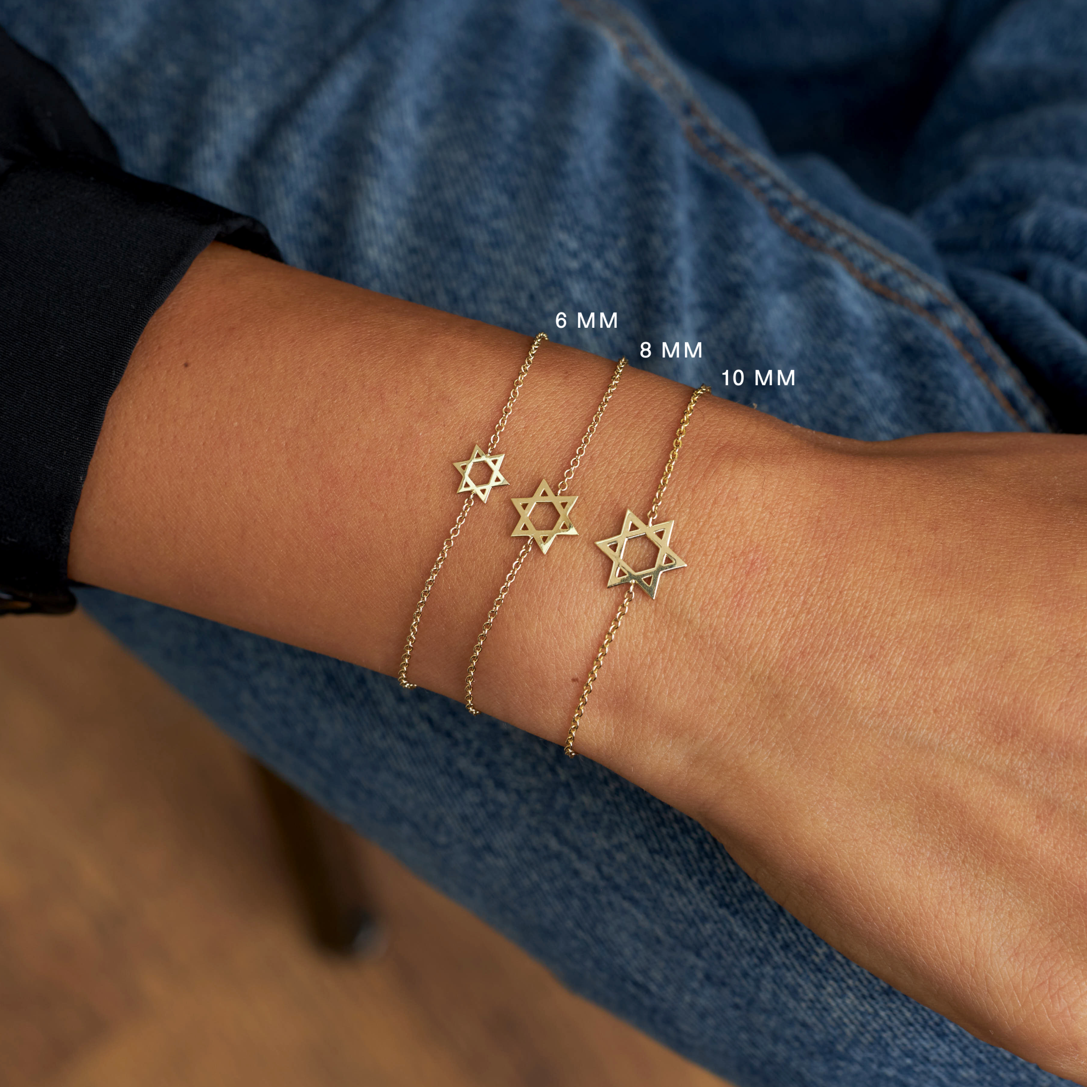 Classic Star Of David Gold Bracelet