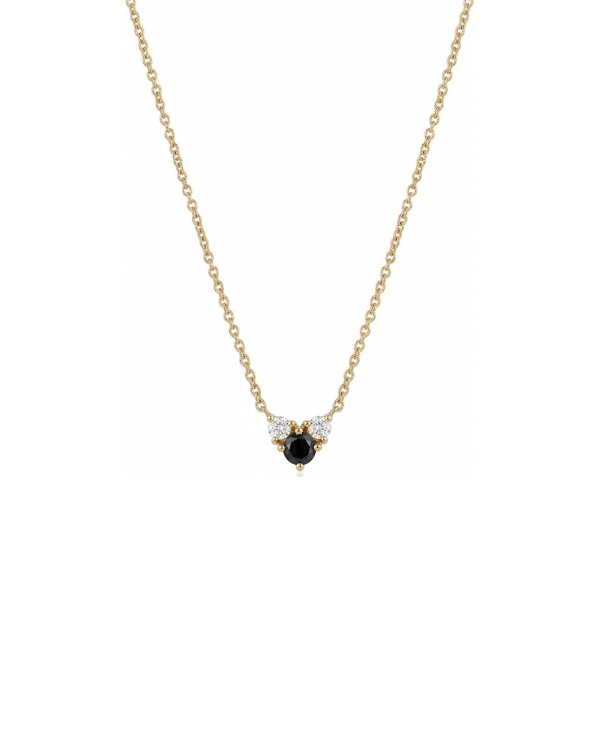 Tatiana Gold Necklace Black & White Diamonds