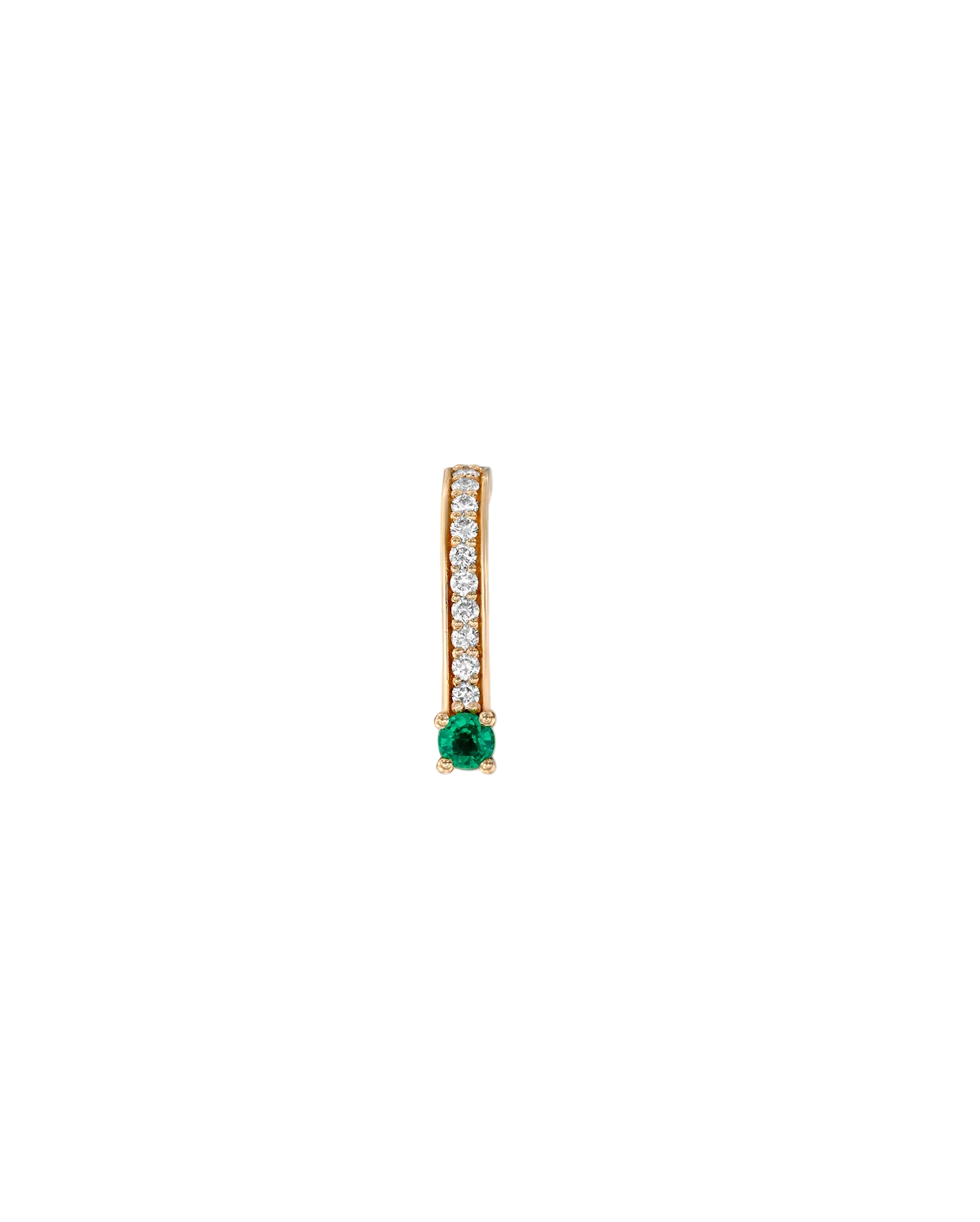 Earring 13 - Emerald & White Diamonds
