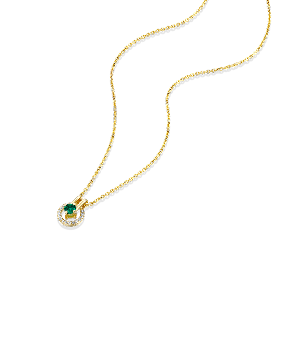 Necklace 03 - Emerald & White Diamonds