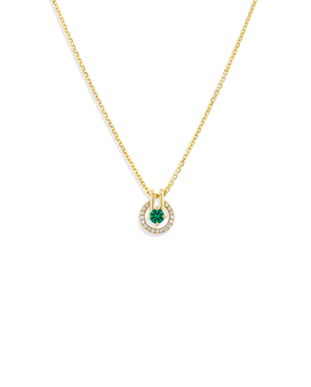 Necklace 03 - Emerald & White Diamonds