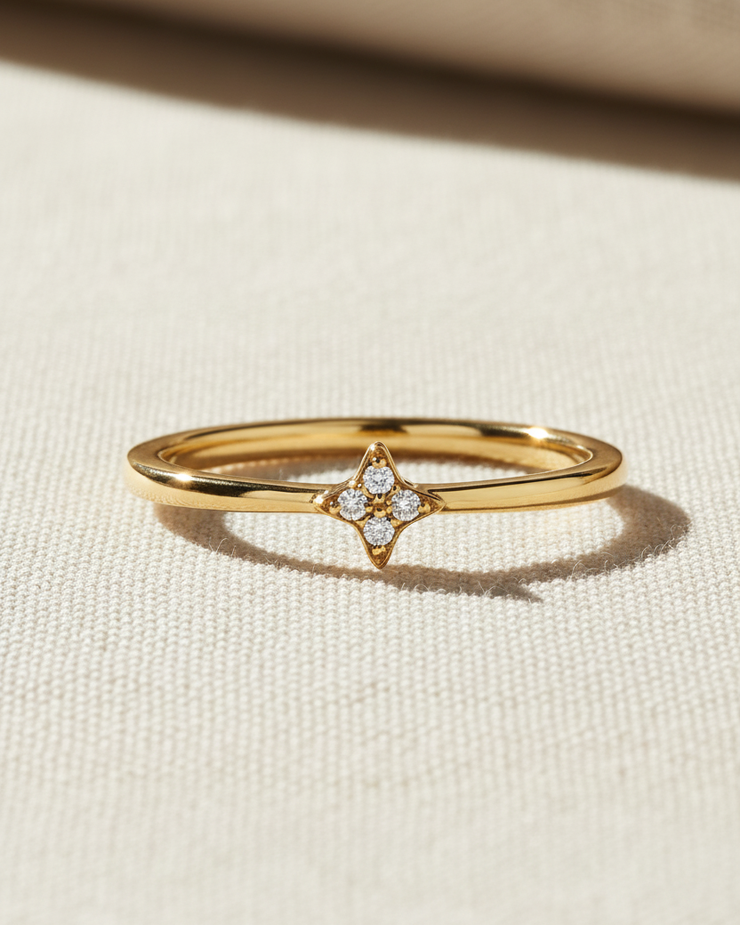 Mars Ring With White Diamonds