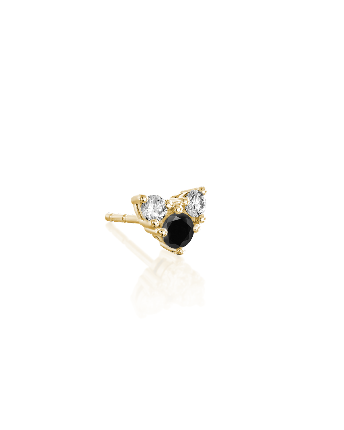 Tatiana Gold Earring Black Diamonds
