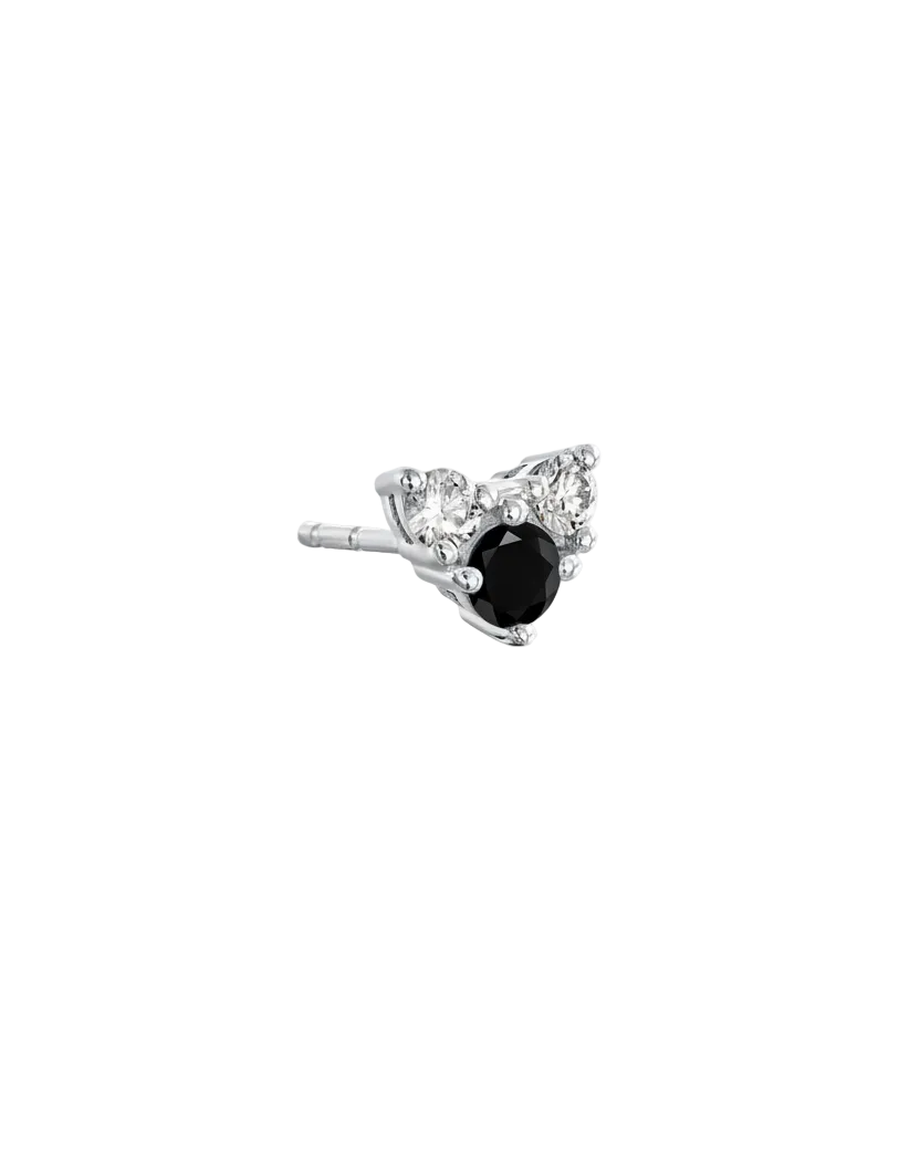 Tatiana Gold Earring Black Diamonds