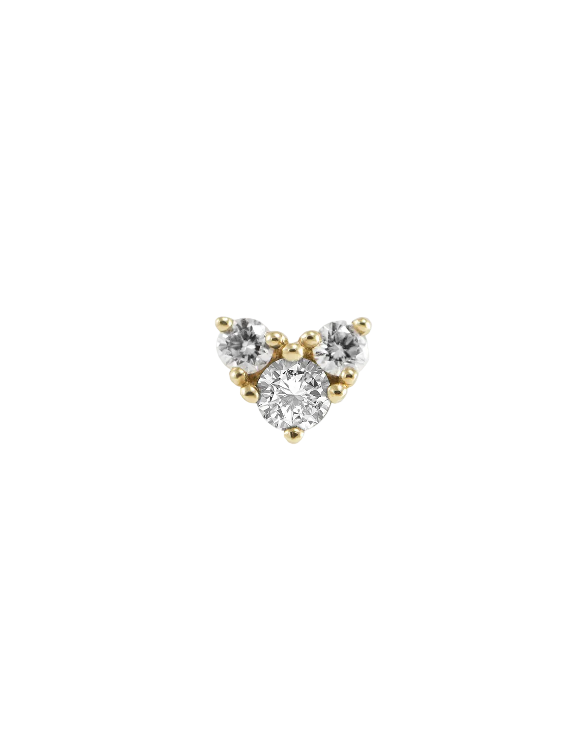 Tatiana Gold Earring White Diamonds