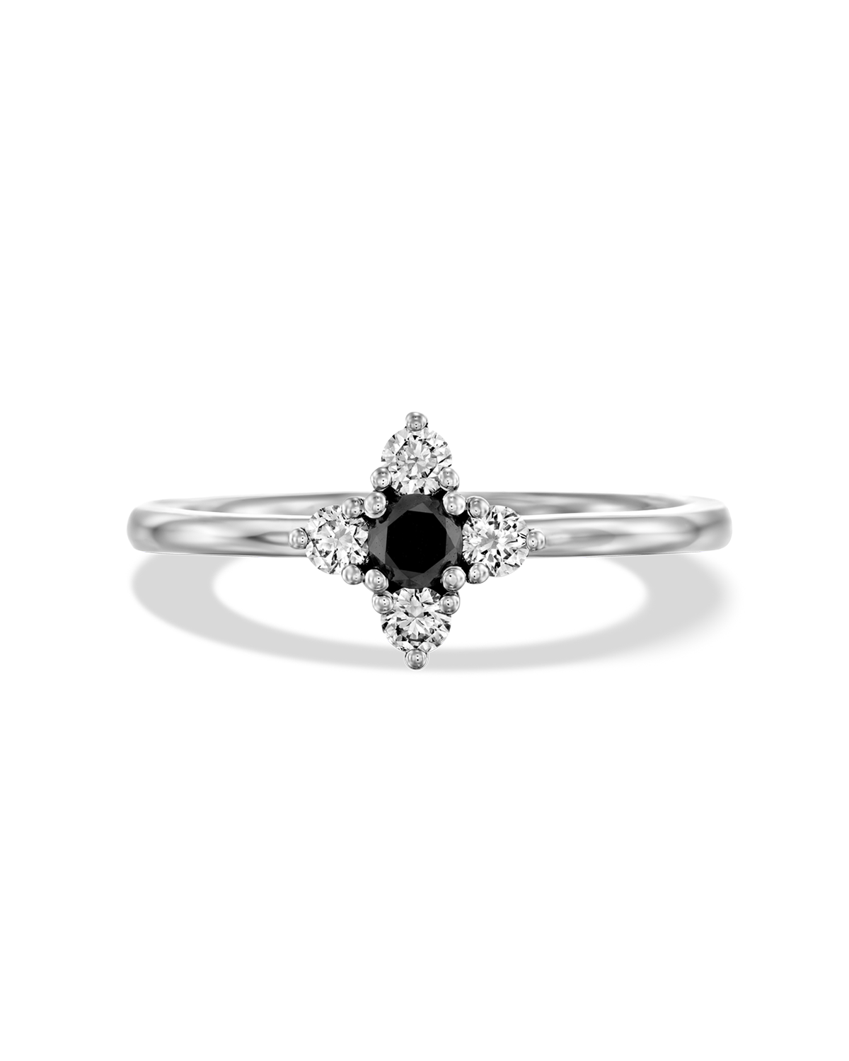 Eliana Gold Ring with Black & White Diamonds