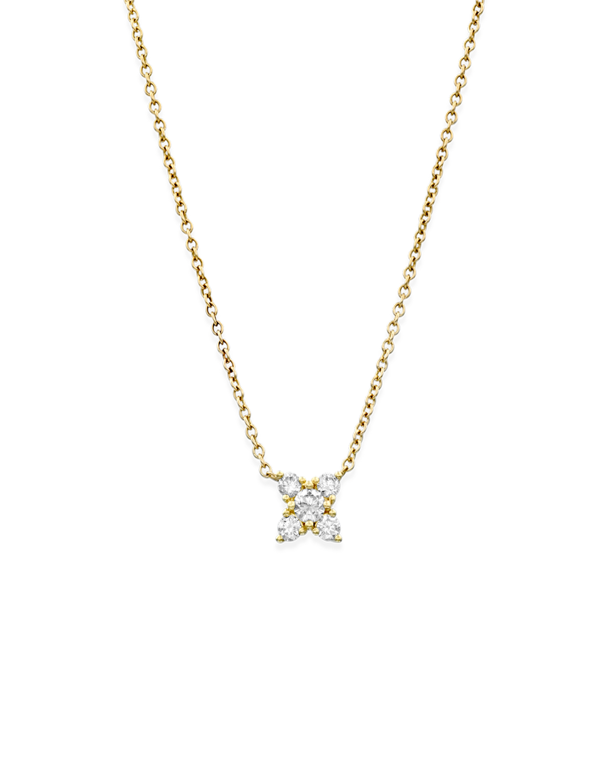 Valentina Gold Necklace White Diamonds