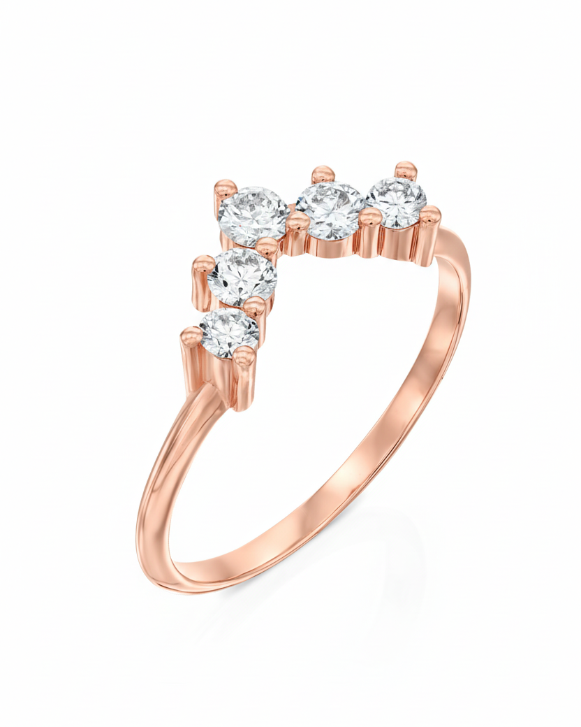 Large Harmon ring With White Diamonds