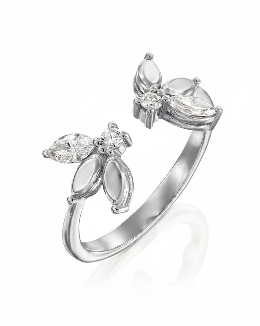 Enlarged Jeanne Bécu Open Gold Ring