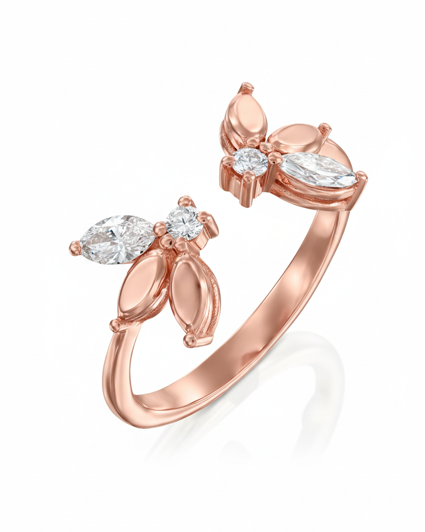 Enlarged Jeanne Bécu Open Gold Ring