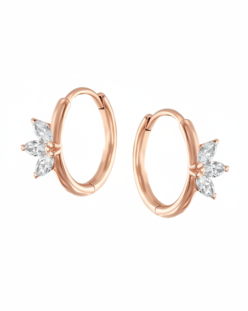 Francoise Hoop Earring White Diamonds