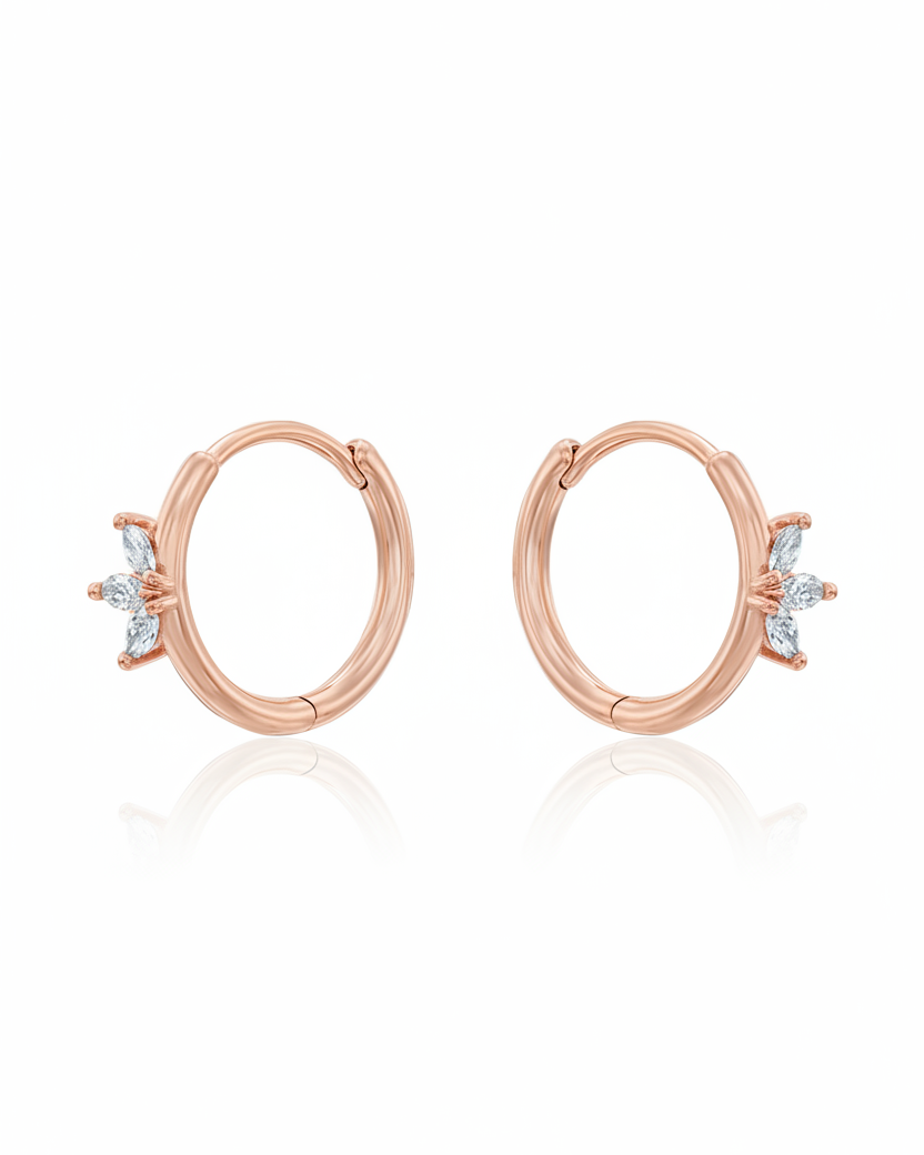 Mini Francoise Hoop Earring White Diamonds