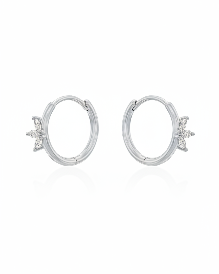 Mini Francoise Hoop Earring White Diamonds