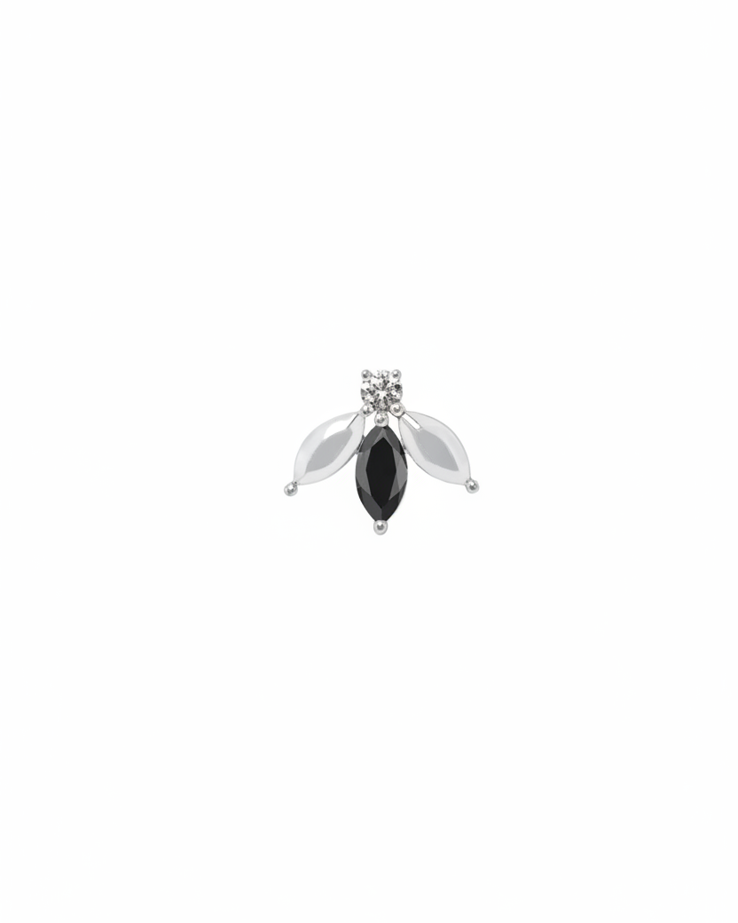 Pauline Félicité Earring With Black & White Diamonds