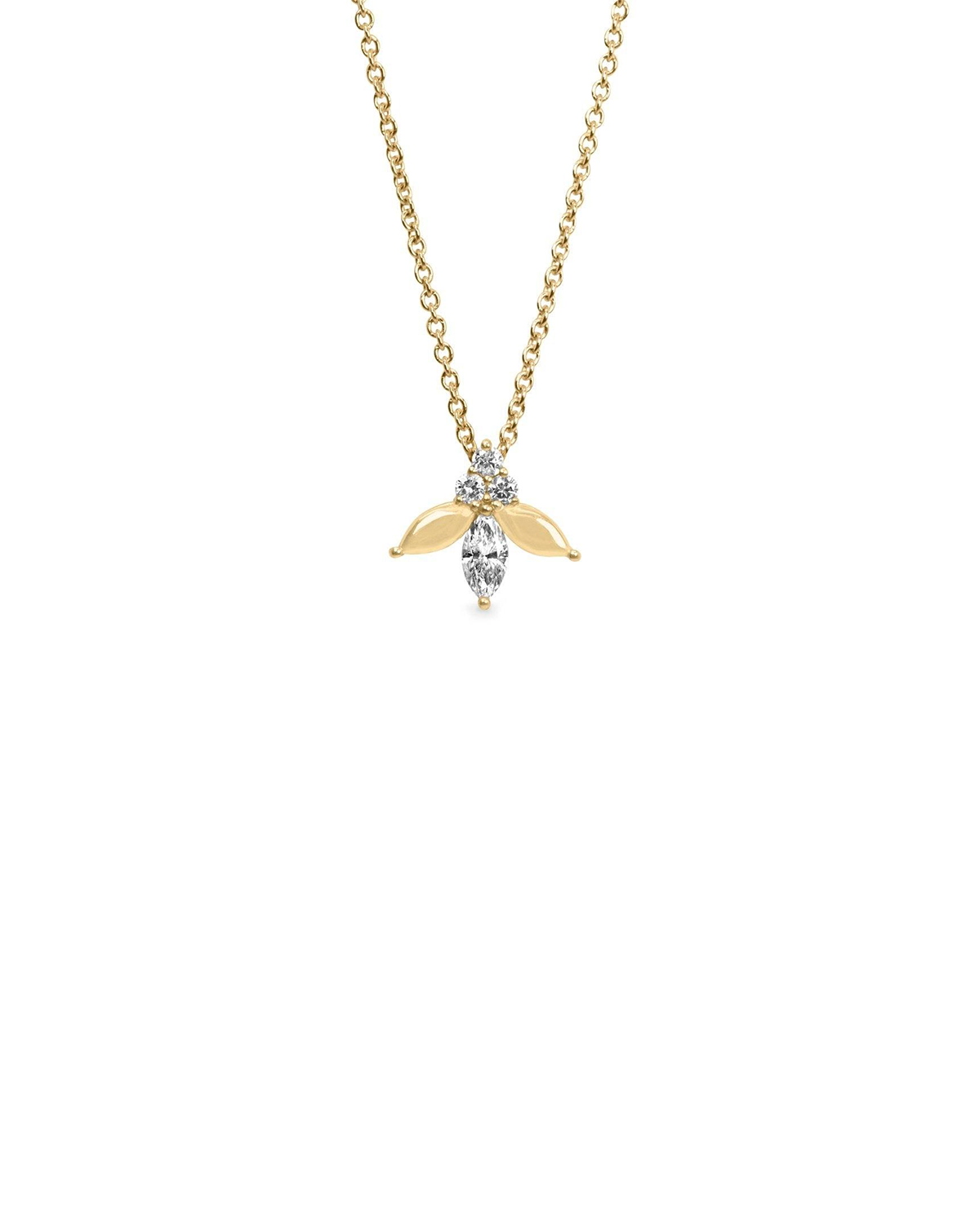 Jeanne Poisson Necklace Center Diamond