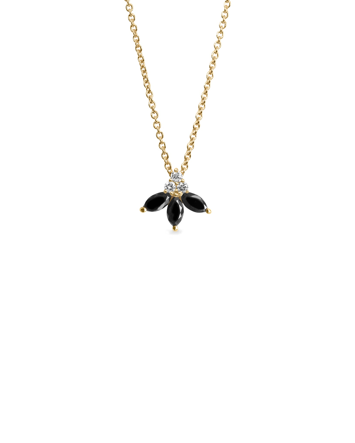 Jeanne Poisson Necklace Black Diamonds