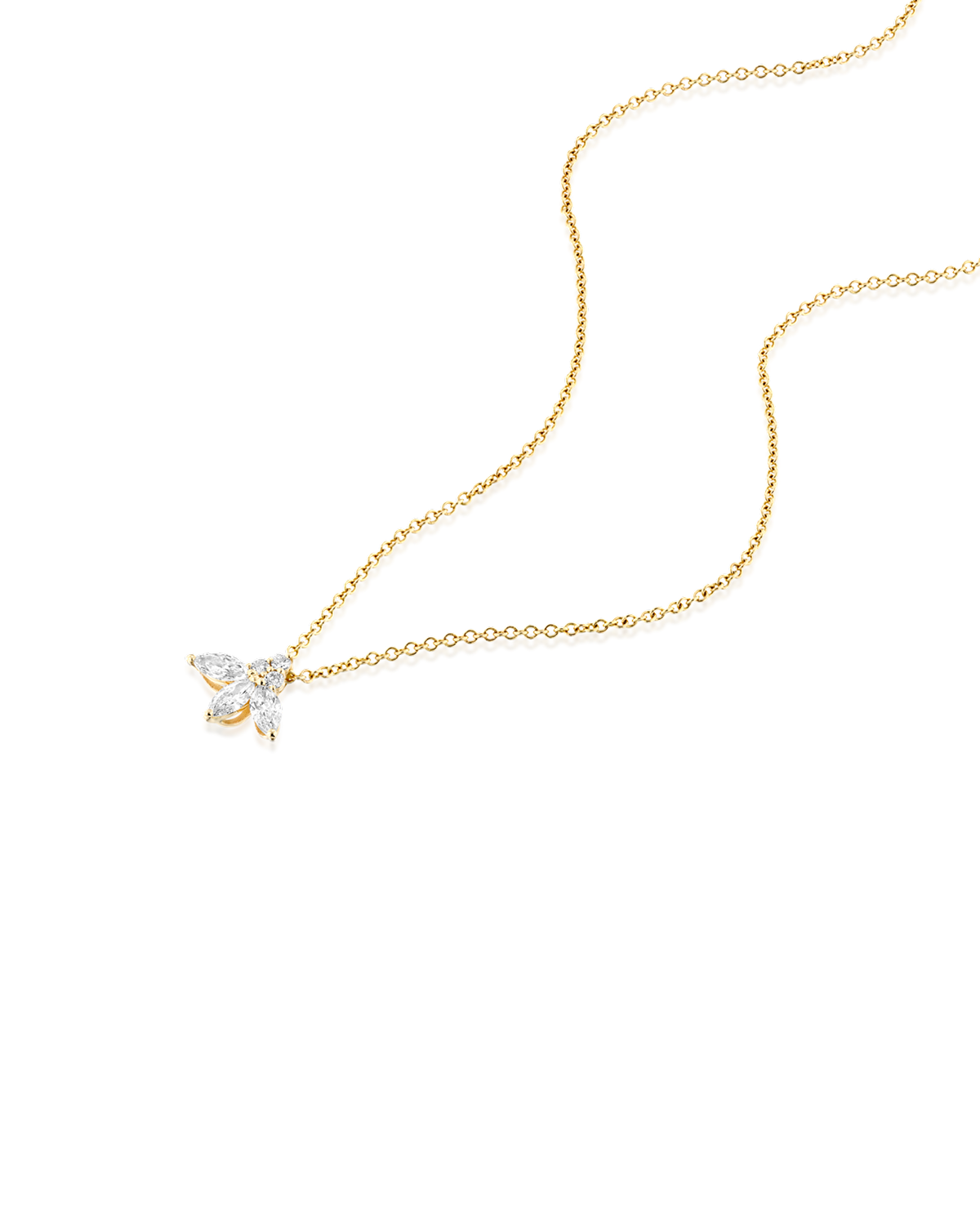 Jeanne Poisson Necklace White Diamonds