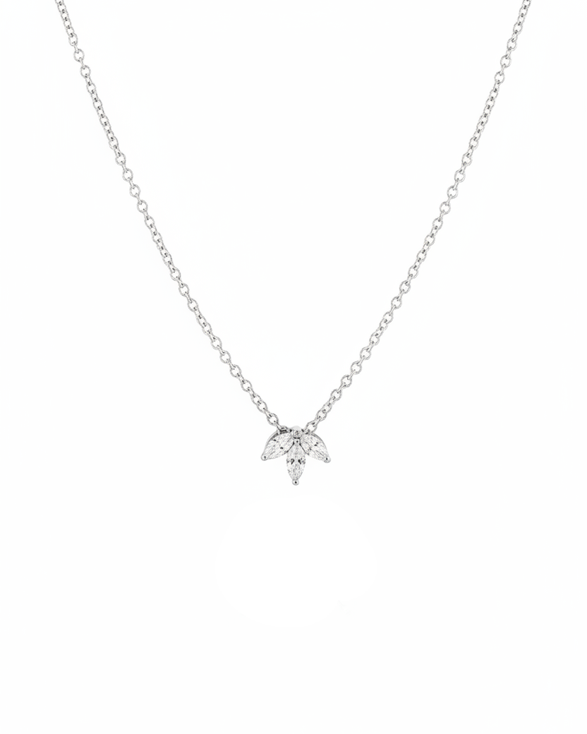 Françoise Necklace with White Diamonds
