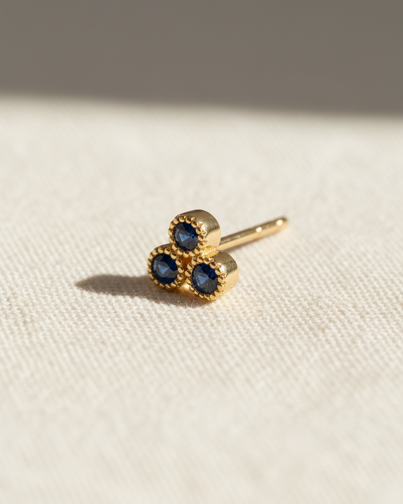 Henrietta Gold Earring Sapphire