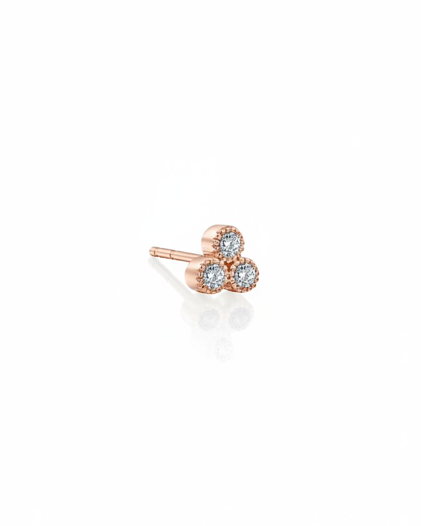 Henrietta Gold Earring White Diamonds