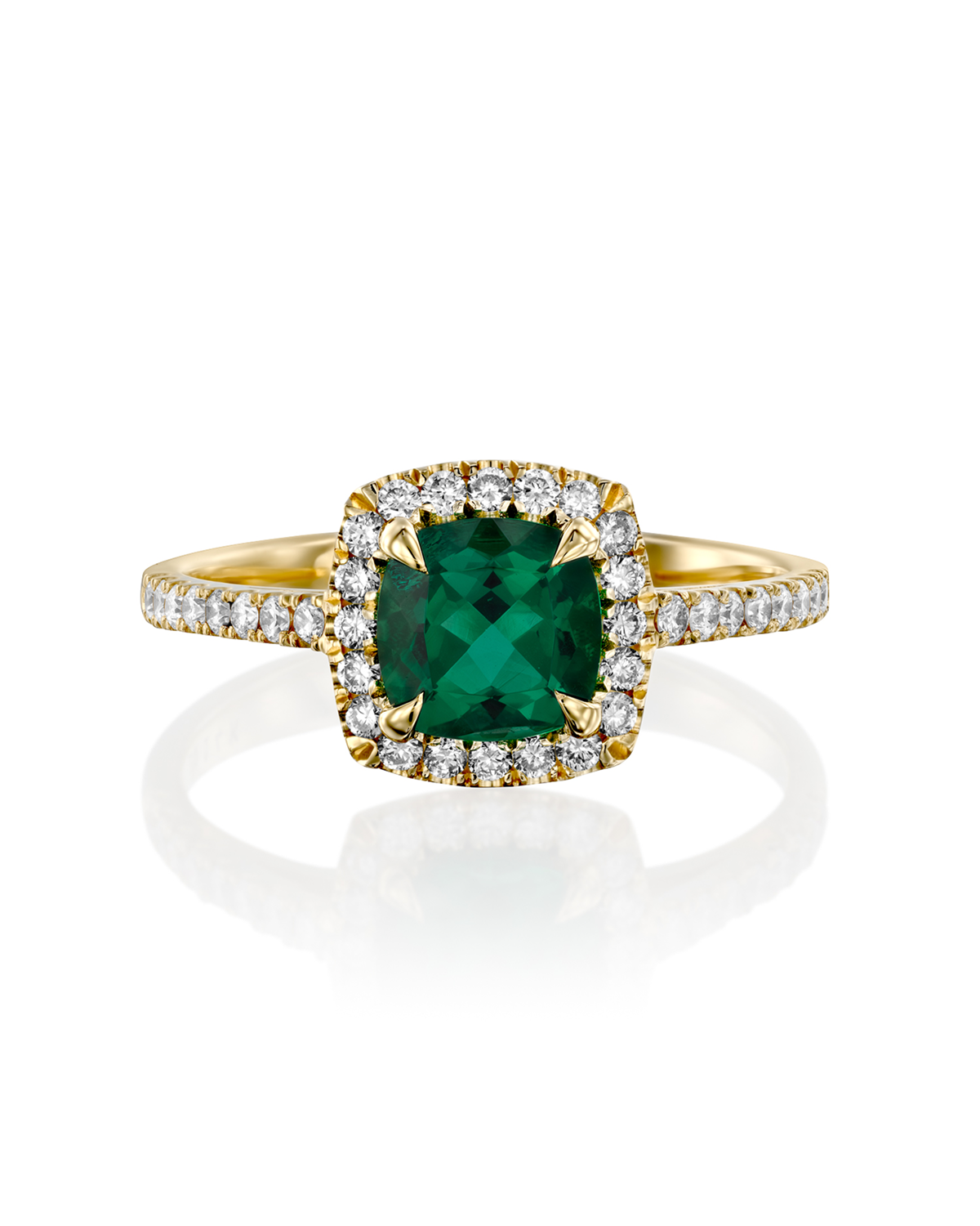 Rachel Ring With Emerald and Diamonds