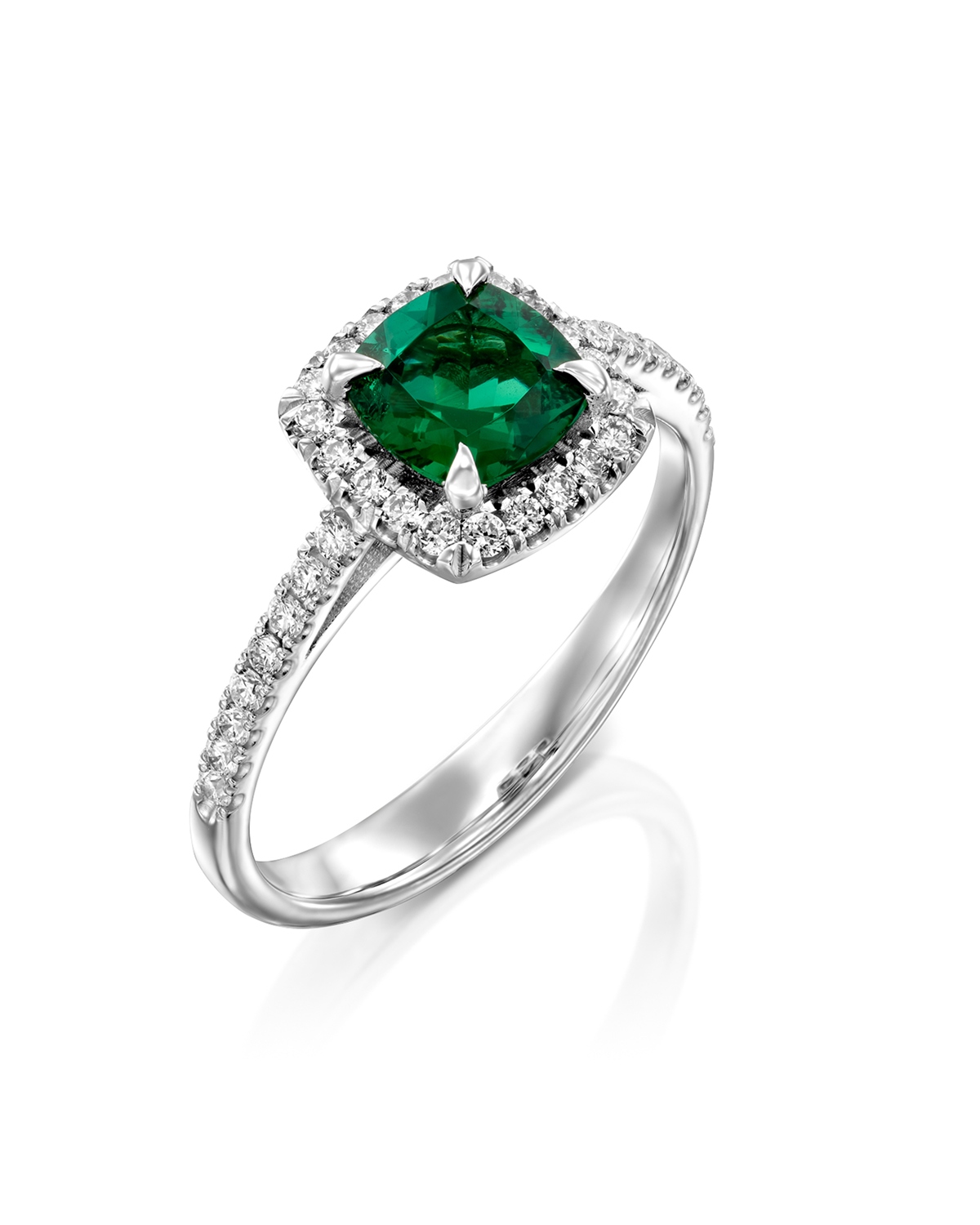 Rachel Ring With Emerald and Diamonds