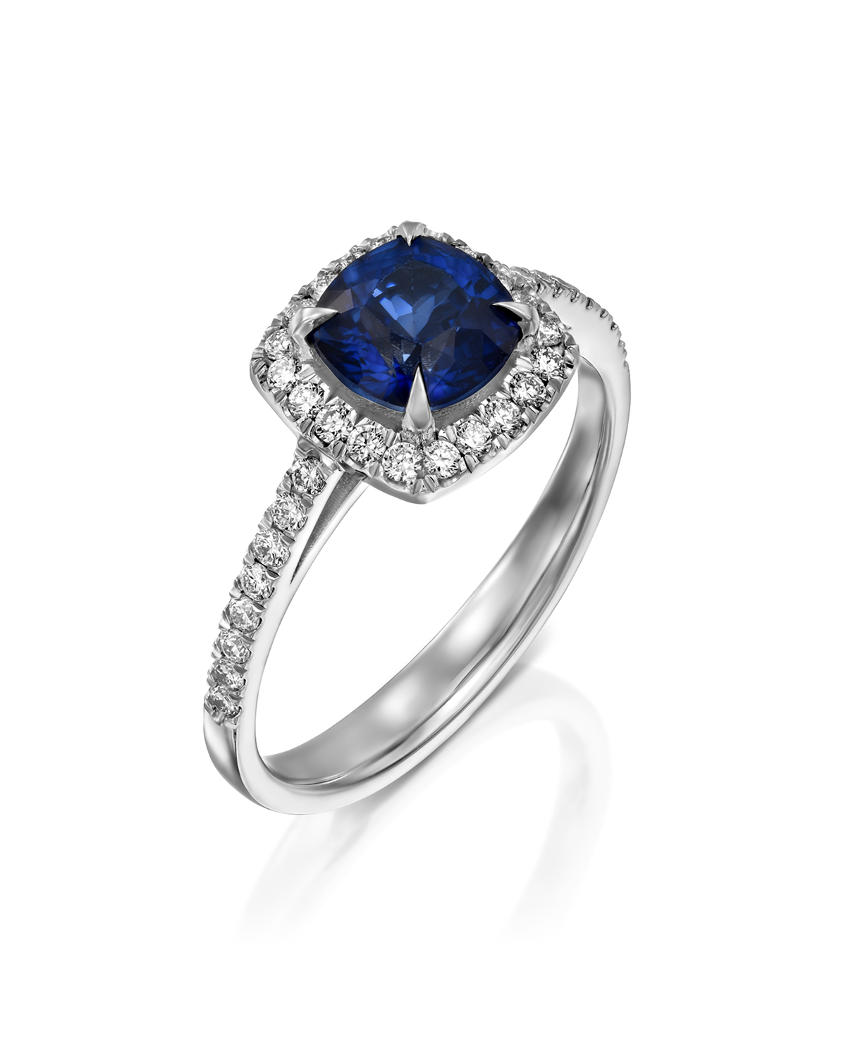 Rachel Ring With Sapphire and Diamonds