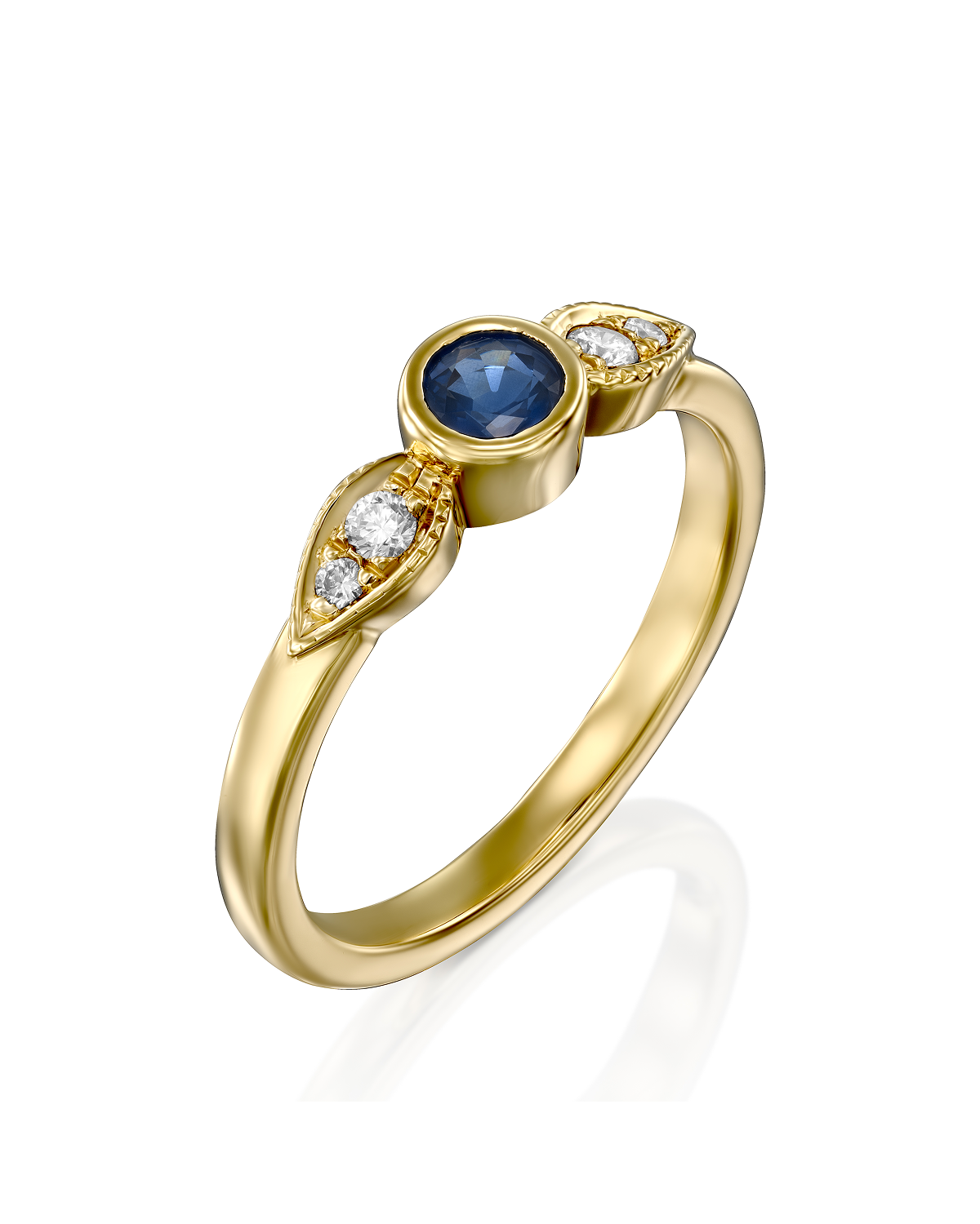 Heleni Ring Sapphire & Diamonds