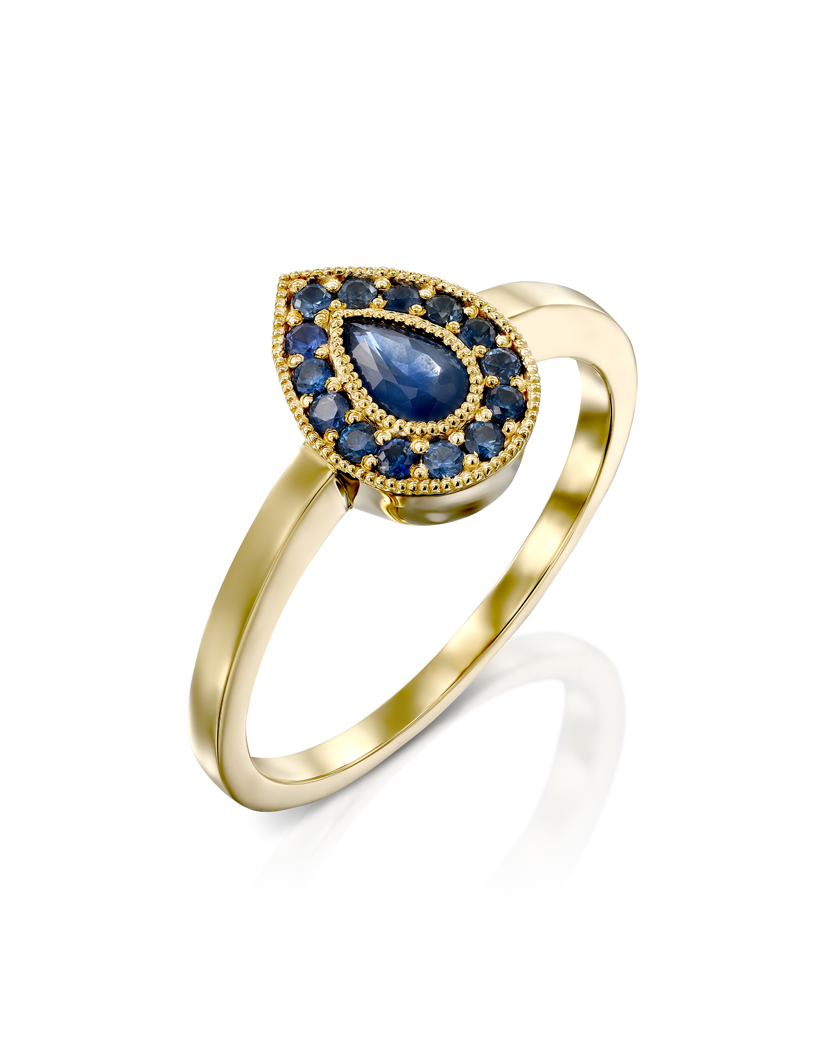 Luna Gold Ring Sapphire