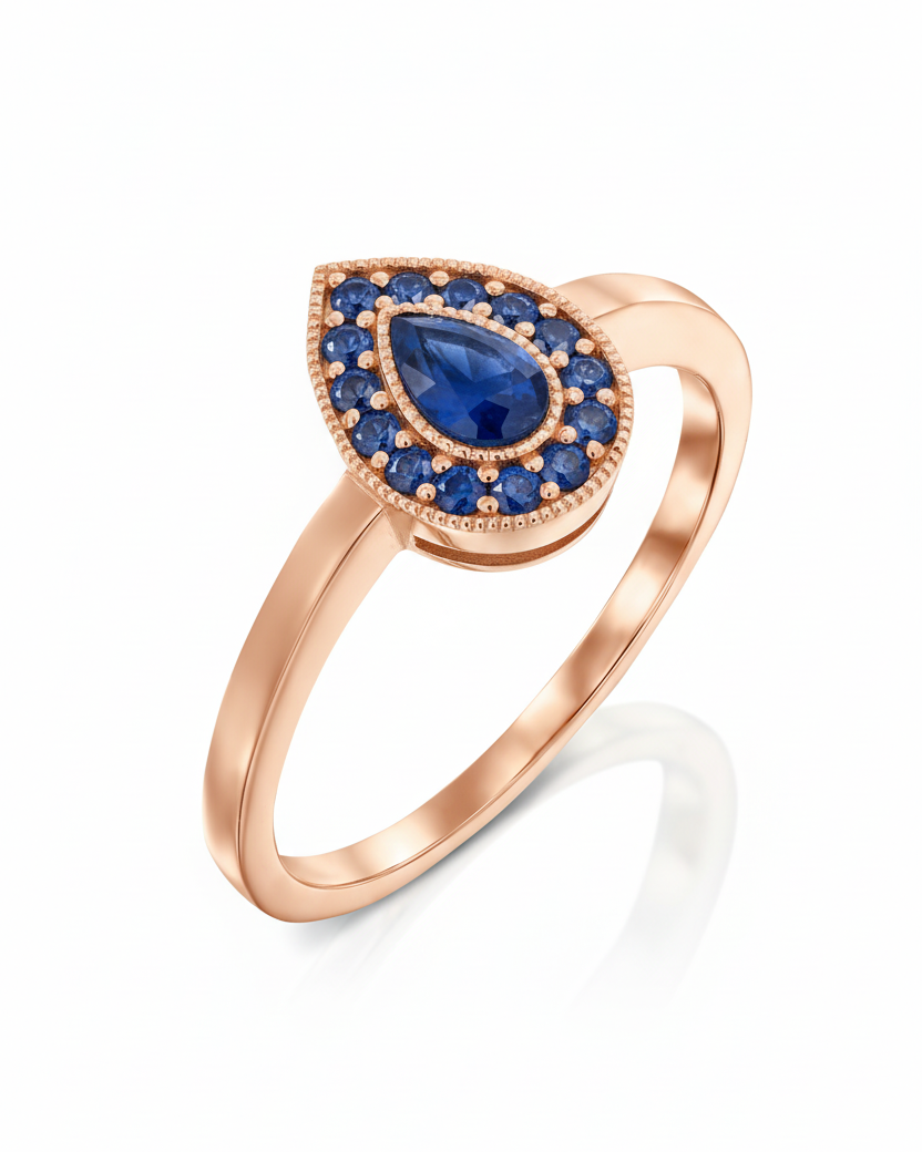 Luna Gold Ring Sapphire