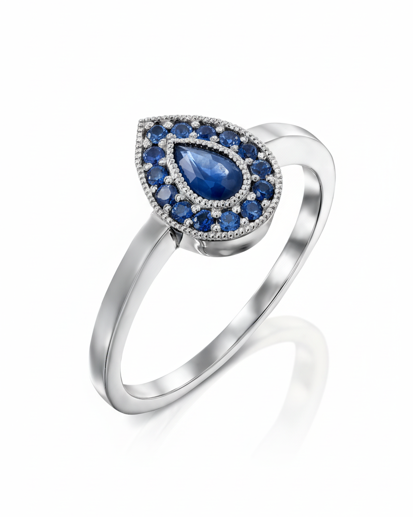 Luna Gold Ring Sapphire