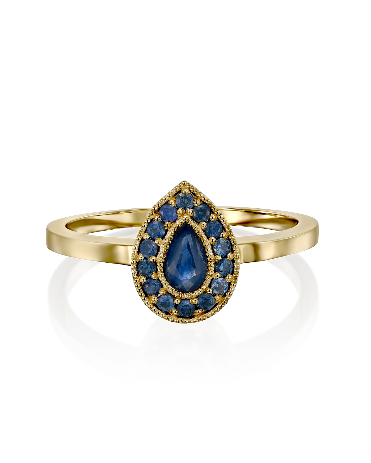 Luna Gold Ring Sapphire