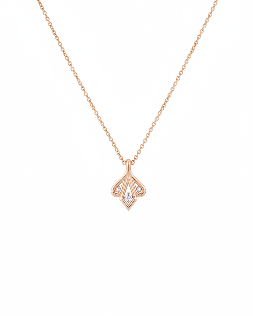 Roza Necklace White Diamonds
