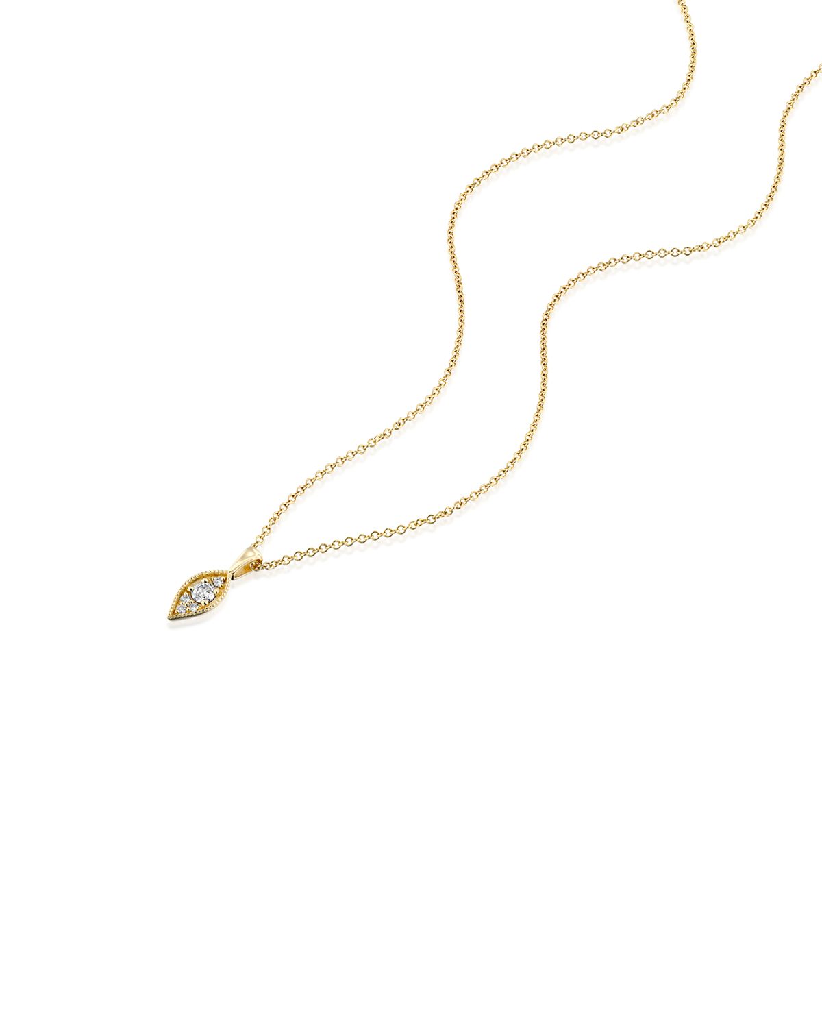 Jane Gold Necklace White Diamonds