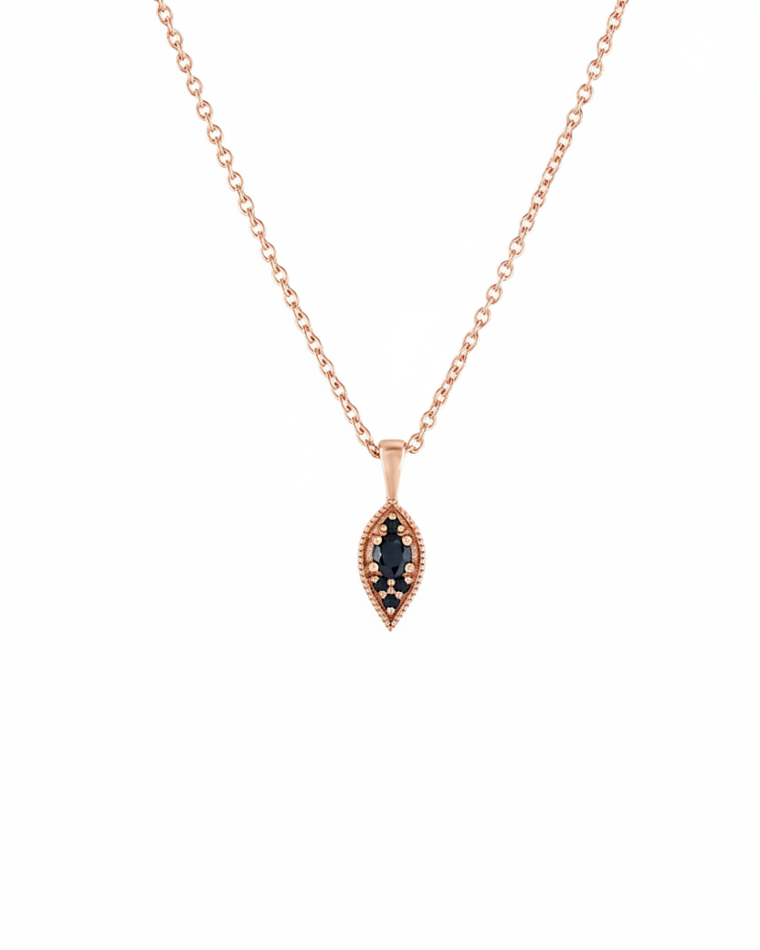 Jane Gold Necklace Black Diamond
